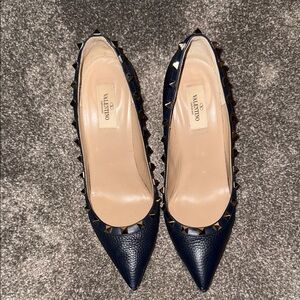 Valentino Women's Black Studded Pumps